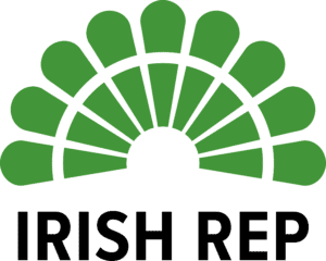 New Irish Rep Logo for 2026 - Green with black text